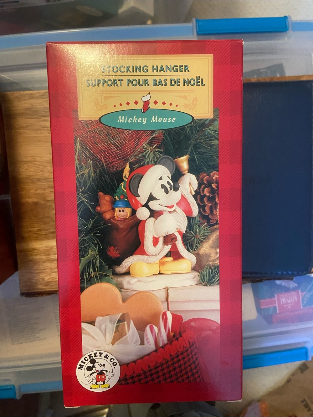 Hallmark Mickey Mouse Red and White Holiday Stocking Hanger